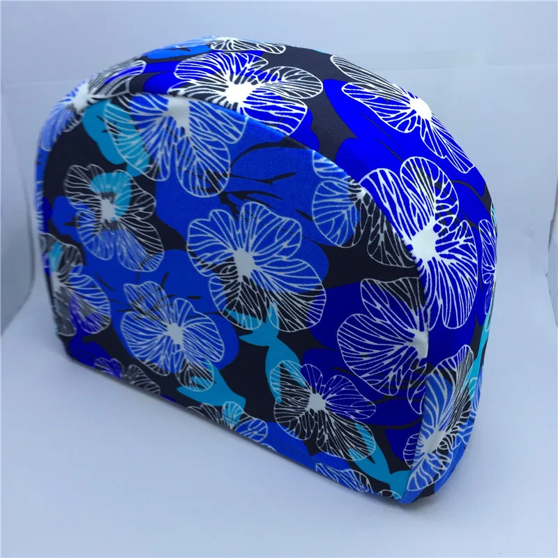 Color Random SBART разноцветные шапочки для плавания с принтом в случайном порядке для мужчин и женщин, водонепроницаемые шапочки для купания, защитные шапочки для плавания с принтом - Цвет: Color Random