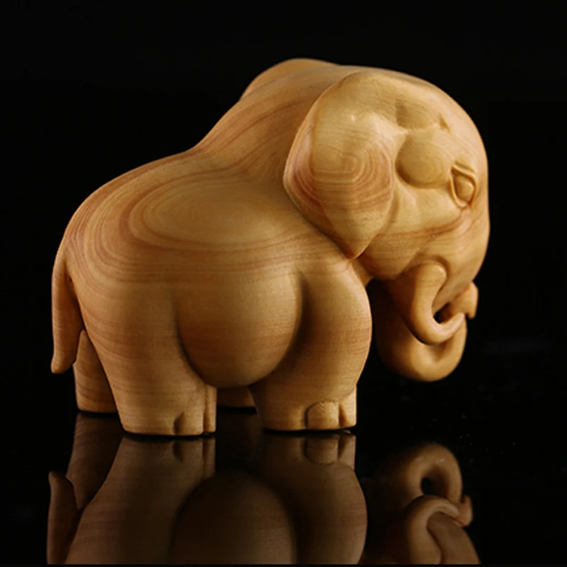 Декоративное искусство резной слон из тополя ручной работы|elephant umbrella|elephant charmwood