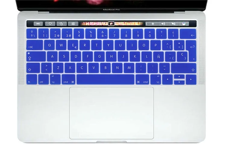 Европейская Испанская версия чехол для клавиатуры для нового MacBook Pro 1" A1706 и Pro 15" A1707 с сенсорной панелью( релиз) протектор