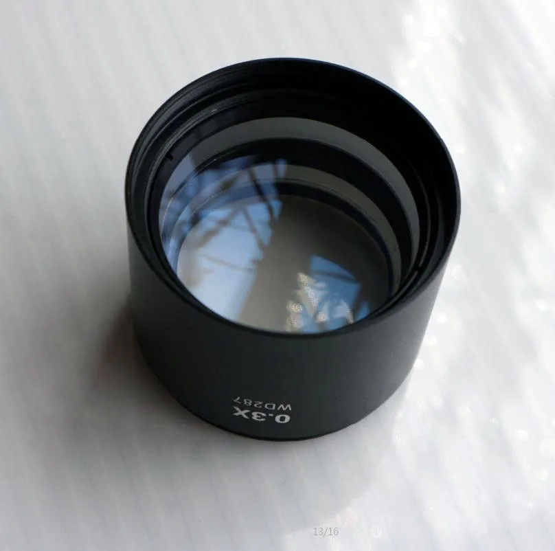 Объектив ESHINEY 0.3X для стерео микроскопа с 1 7/8 &quotWD 287 мм|objective lens|lens for microscopemicroscope barlow