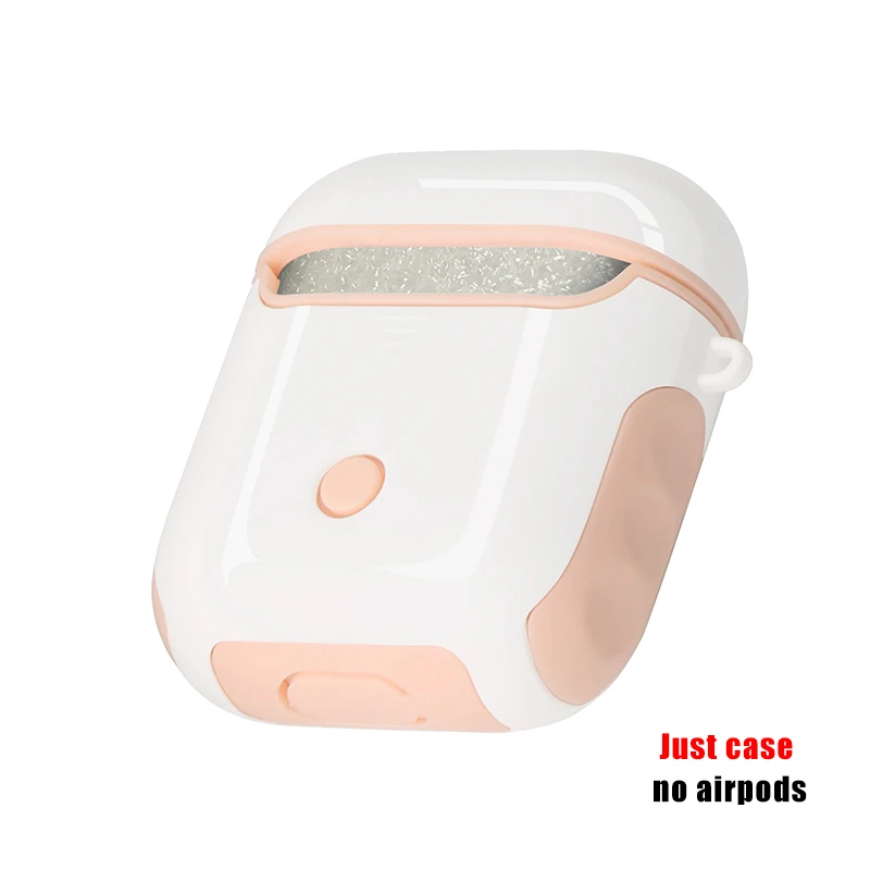IKSNAIL для AirPods чехол Защитный силиконовый чехол противоударный Earpods чехол для Apple наушники для Airpod зарядное устройство аксессуары - Цвет: White-pink