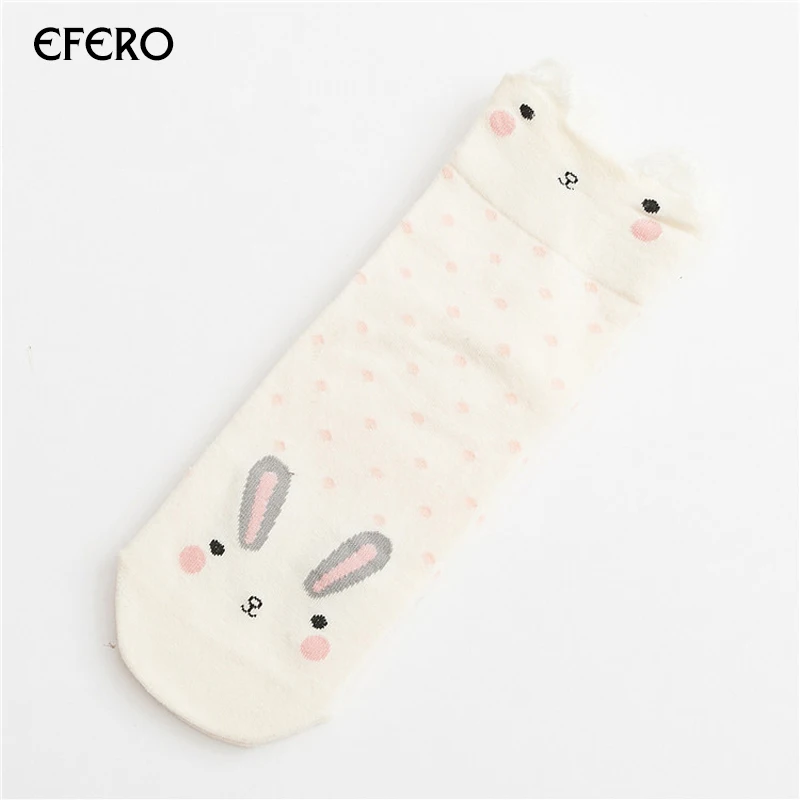 2 Efero/1 пара, милые женские носки с животными, женские хлопковые носки, Meias, Осень-зима, теплые носки для девушек, художественные носки, Chaussettes Femme - Цвет: 2