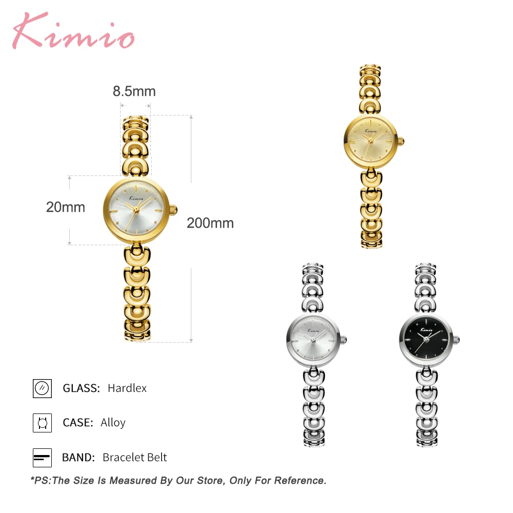 Фото Kimio горячие продажи кварцевые наручные часы Reloj Mujer Модные женские наручные часы небольшой циферблат дизайн браслет ремешок Подарочная коро... №5