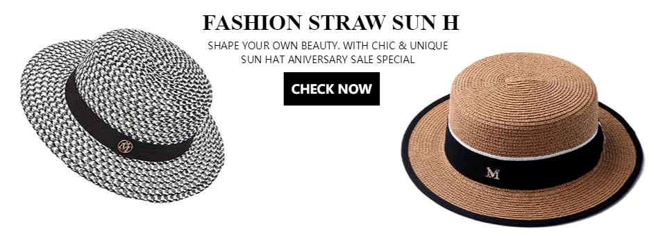 French Straw Flat Top Bow Female Sun Hats M Panama Elegant Wide Brim Anti-UV Beach Hat Women's Summer Sun Cap Gorras
