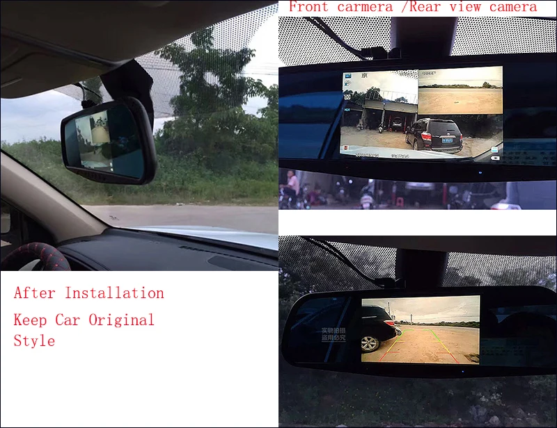 BigBigRoad для honda civic odyssey CR-Z Insight Автомобильная камера в зеркале DVR синий экран видеомагнитофон видеорегистратор с оригинальным кронштейном