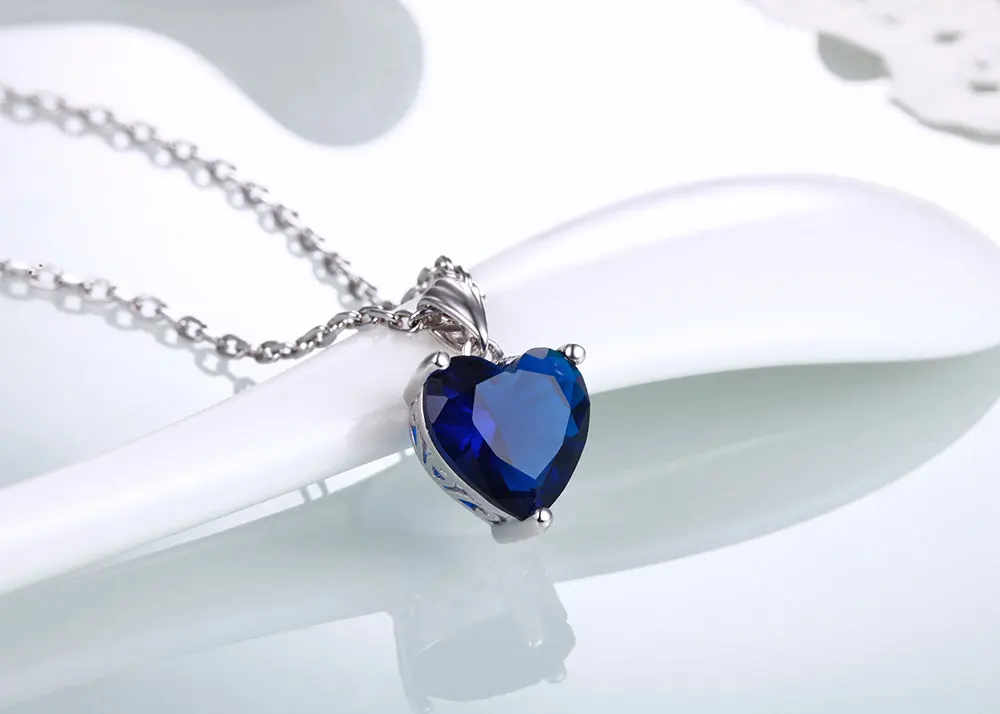 DOUBLE-R 2.72ct создания Сапфир Ожерелья и подвески для женщин 925 стерлингового-серебро-ювелирные изделия Подвески изысканные ювелирный бренд