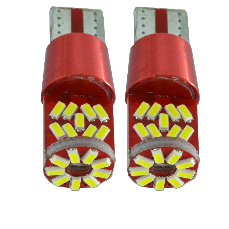 100 шт. T10 Canbus 27 smd 3014 led 0.18A 194 168 W5W безотказное освещение салона автомобиля фонарь