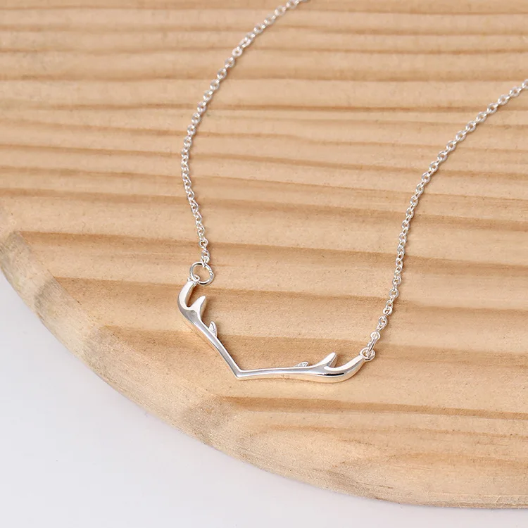 elk necklace women gift 100% 925 Sterling silver nacklace Jewellery Clavicle chain pendant charms | Украшения и аксессуары