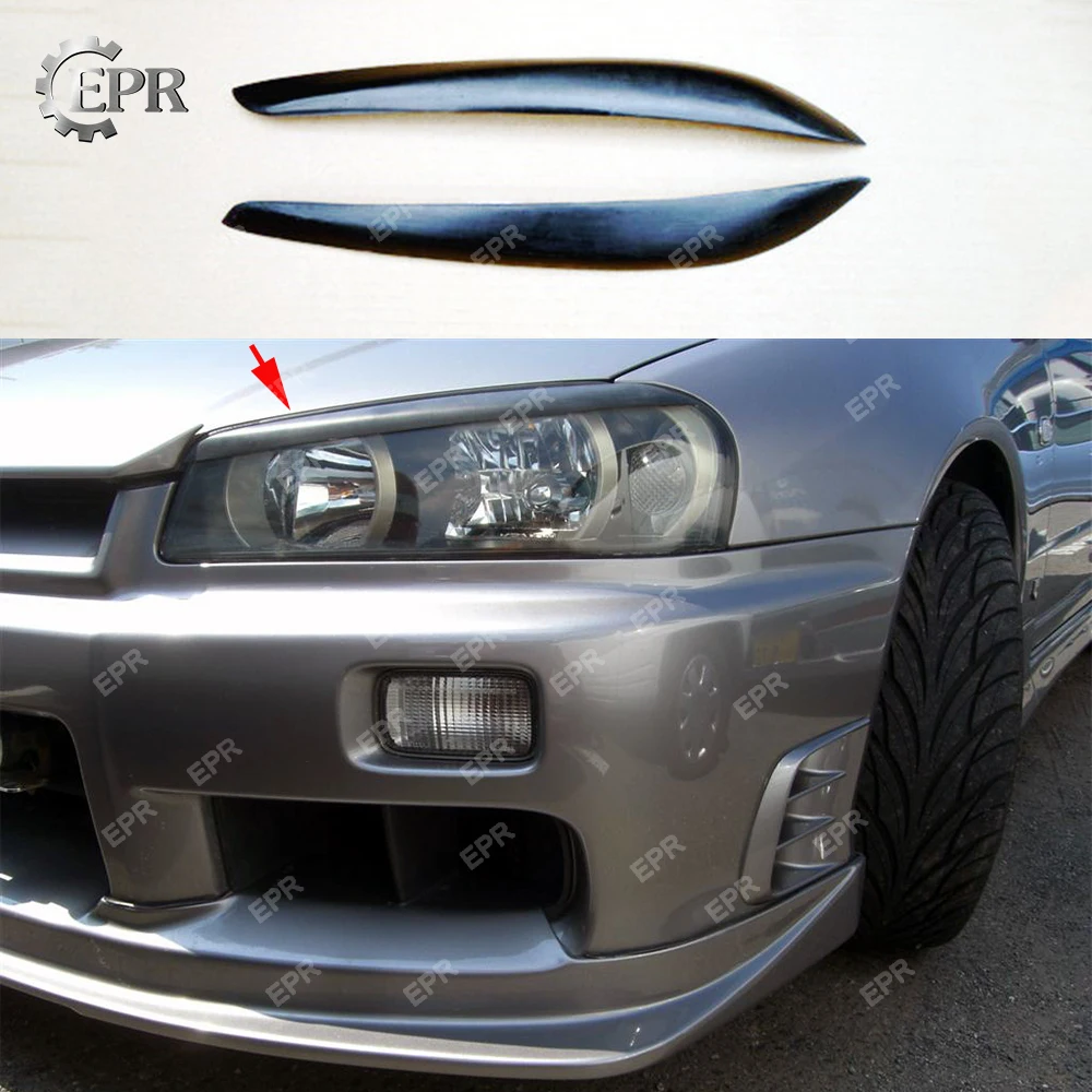 Для Nissan Skyline R34 GTR FRP Набор для бровей из стекловолокна (пара) автонастройка