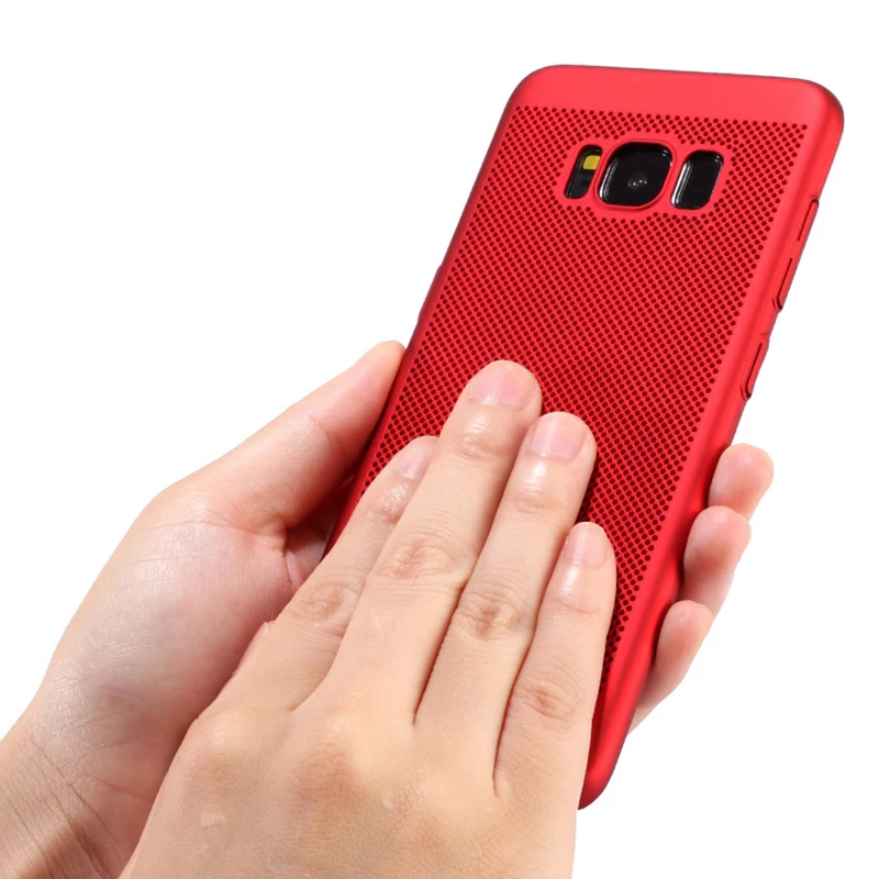 Роскошные открытые дышащие Жесткий ПК чехол для samsung Galaxy S7 край S8 Plus A3 A5 A7 2017 J3 J5 J7