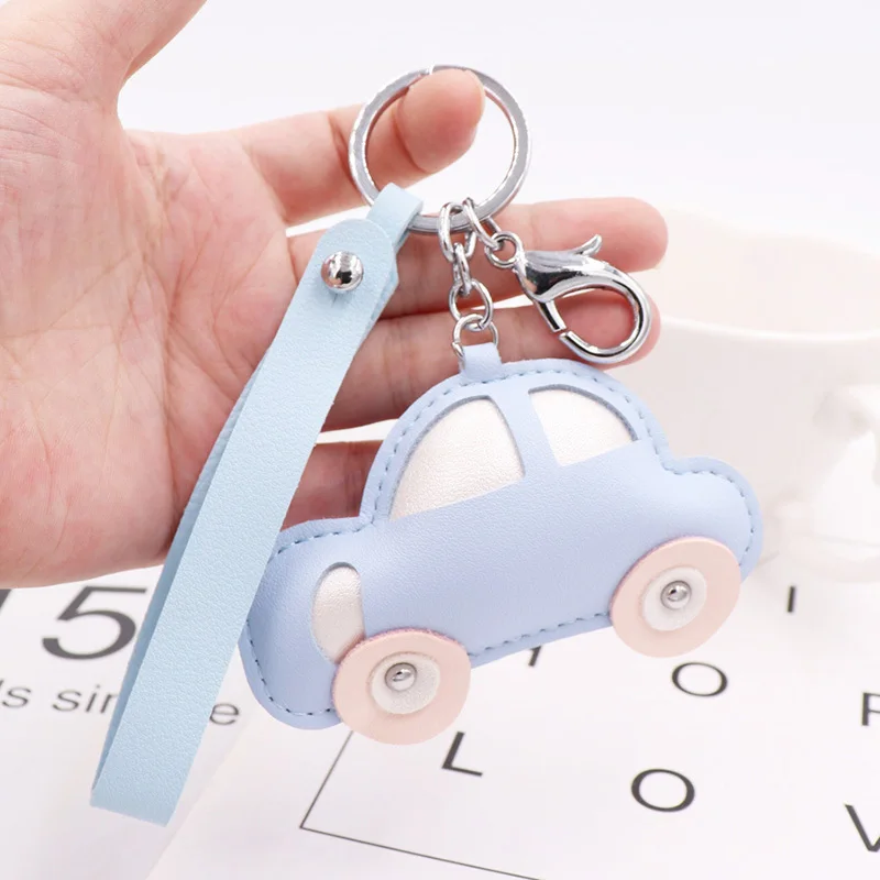 Новый креативный автомобильный брелок из искусственной кожи чехол держатель для