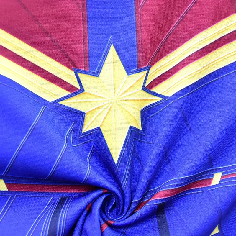 Детские забавные пижамы с капитаном Carol Danvers костюмы супергероя для Хэллоуина