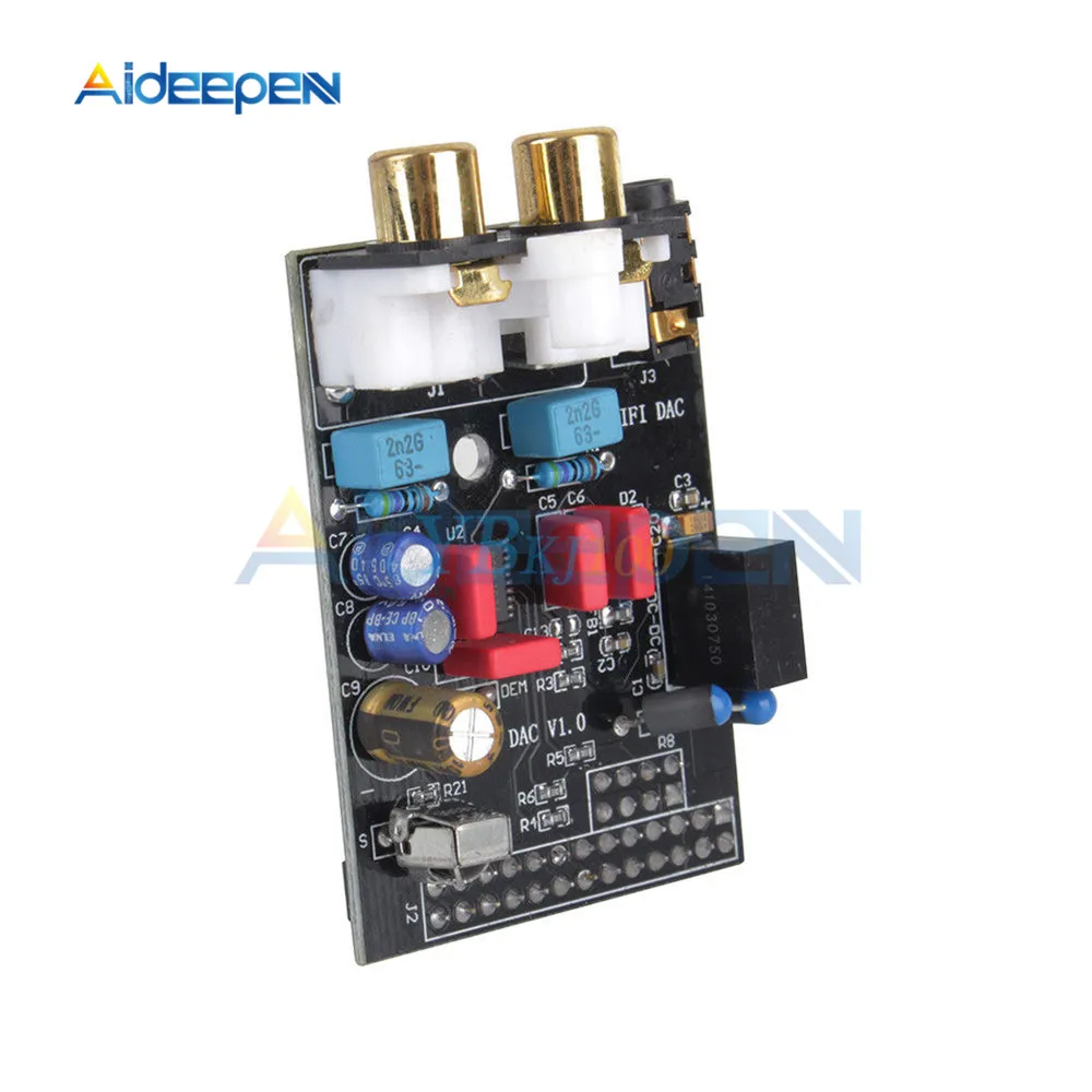 HIFI DAC Аудио Звуковая карта модуль Плата расширения ies интерфейс 384 кГц для Raspberry pi/2/3/B+ аудио модуль