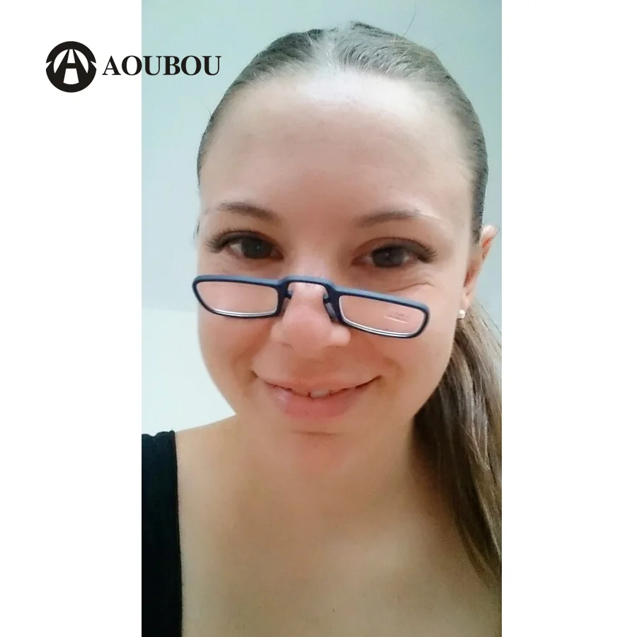 Зажим для носа стекло чтения es Mini TR90 зажим с простым стеклом очки глаз|folding reading