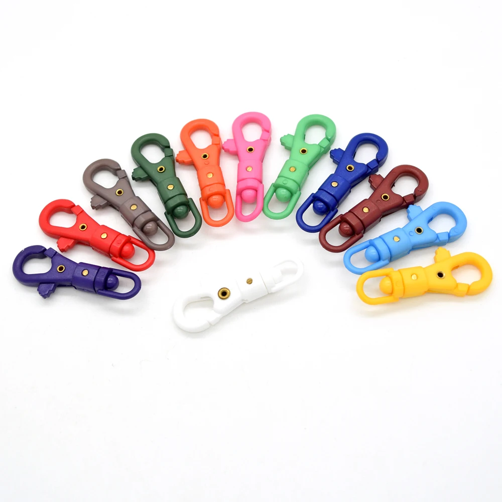 Gancho giratorio de pl&aacute;stico para mochila, correa de 1/4mm, colorido, 6,5 pulgadas-5