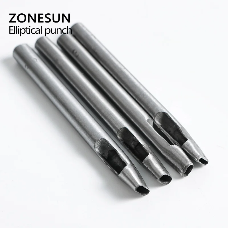 ZONESUN 4 шт./компл. Сделай Сам стальной пробойник для кожевенного ремесла инструмент
