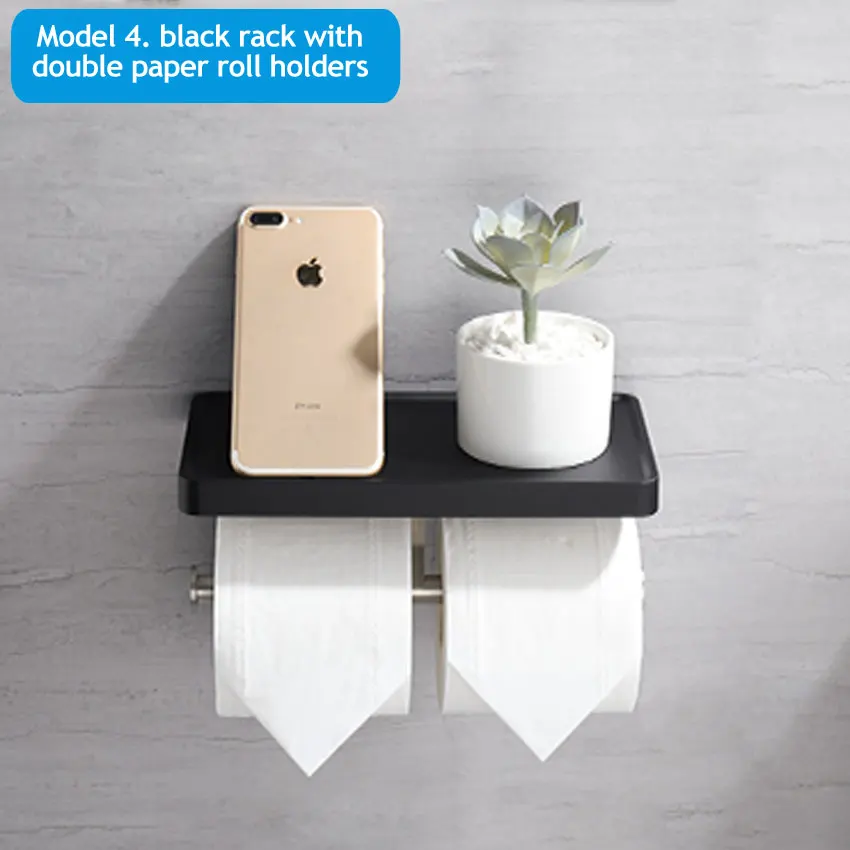 Paper holder model 4 Ecofresh ручной Туалет Биде опрыскиватель набор биде кран для ванной ручной распылитель насадка для туалета бумажный держатель телефона - Цвет: Paper holder model 4