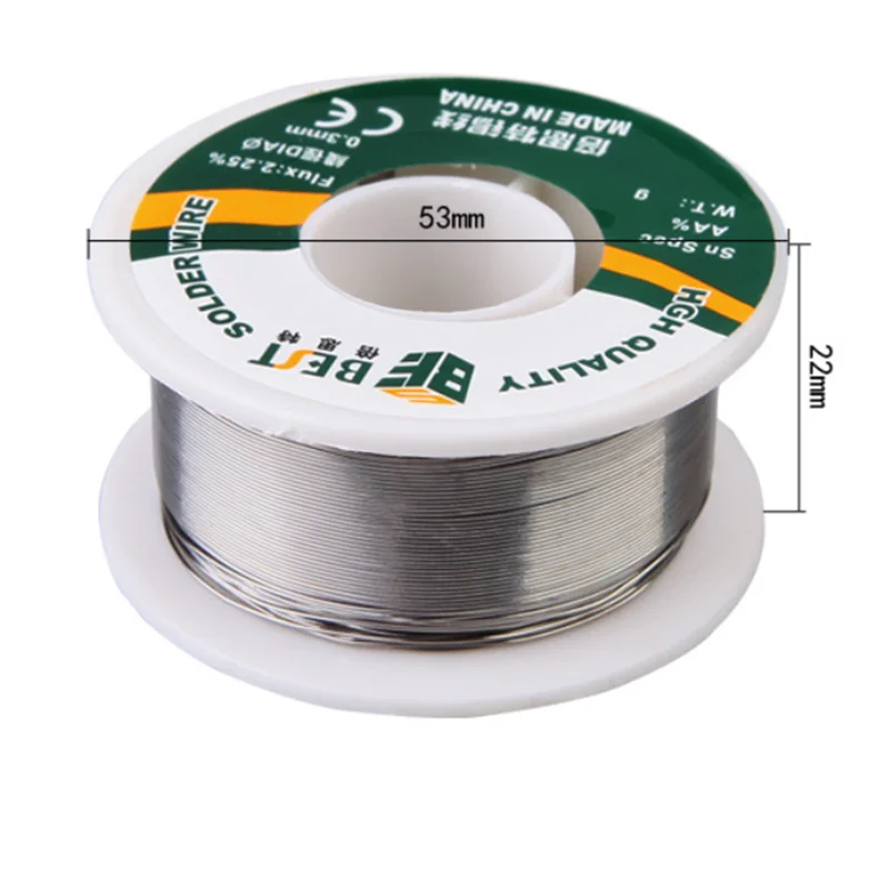 Лучший 100g 0,3/0,4/0,5/0,6/0,8/1,0 мм гибкий 2.25% расплава канифольное ядро провода Оловянно-свинцовый припой проволока Sn55/Pb45 для сварочных работ