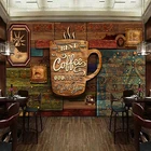 Пользовательские 3D ручной рисунок Премиум Винтаж кафе настенное покрытие водонепроницаемые обои кафе ресторан фон стены домашний Декор 3D Фреска