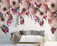 beibehang papel de parede creative beautiful wallpaper american hand painted rose flower modern background wallpaper wall paper