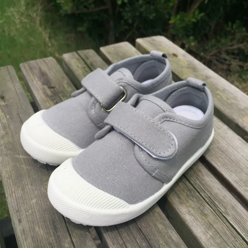 Baby Canvas Shoes Girls Kids Solid Color Children Flats Moccasins Boys Tenis Infantil Hook Loop Toddler | Детская одежда и обувь