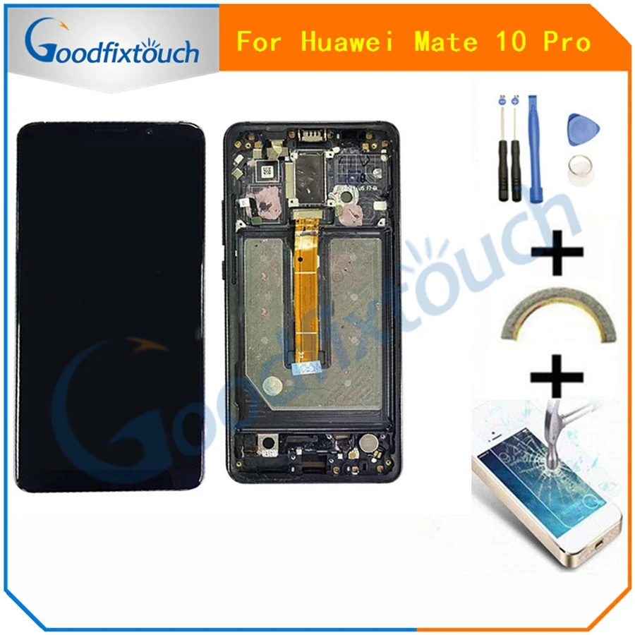

With Frame For Huawei Mate 10 Pro LCD Display Touch Screen Digitizer Assembly Replacement For Huawei Mate 10 Pro LCD 6.0" +Tools
