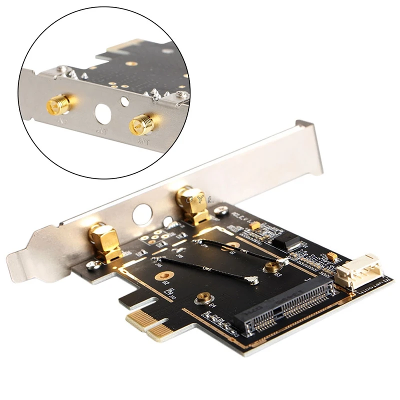 Мини BCM4352 867 Мбит/с+ Bluetooth BT 4,0 802.11AC/BGN Настольный PCI-E адаптер карта с Wifi антеннами