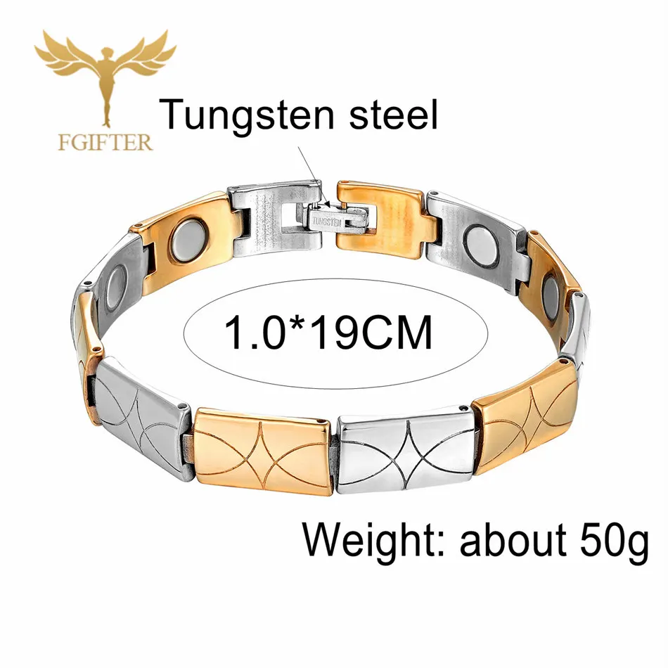 Tungsten Bracelets Вольфрамовый Стальной браслет мужские роскошные мужские талисманы браслеты винтажные модные ювелирные изделия цепочка кубинские звенья браслет мужской pulseira - Окраска металла: Tungsten Bracelets