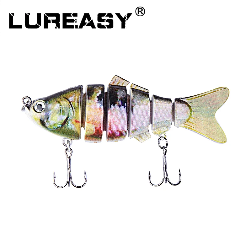 LUREASY кренкбейт Рыболовная Приманка 10 см 20 г Гольян 6 seg Swimbait твердая приманка