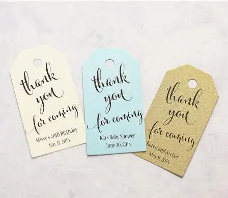 Персонализированные бирки для подарков на свадьбу вечеринку открытие Дома|card thank