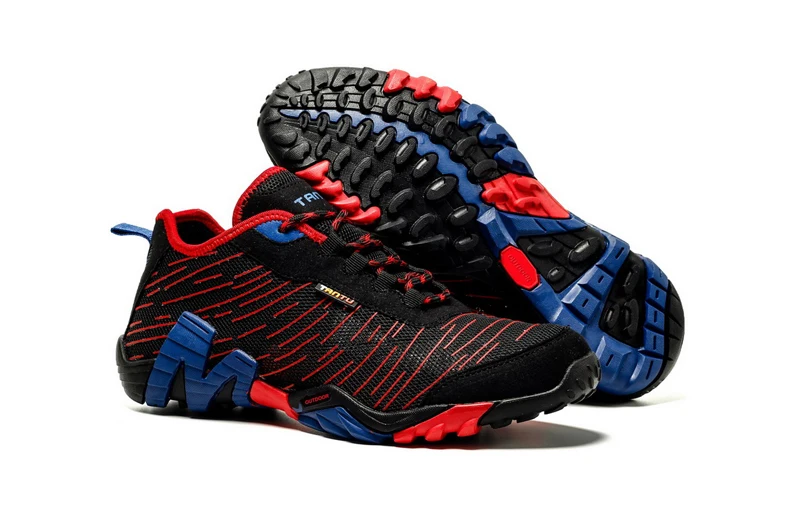 TANTU Mesh+Suede New Arrival Climbing Hunting Shoes Camping Breathable Hiking Men Shoes Non-Slip Outdoor Plus Size 39~46