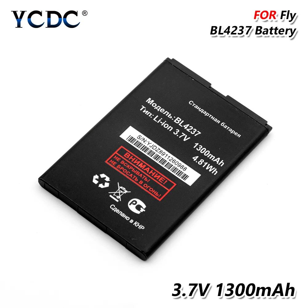Оригинальный YCDC для FLY IQ245 IQ246 IQ430 Wiko OZZY Explay N1 BL4237 BL 4237 1300 мАч перезаряжаемый