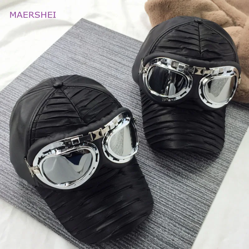 MAERSHEI детские очки пилота бейсбольная кепка sanpback Европа и Америка не-основные мальчики и девочки хип-хоп кепка