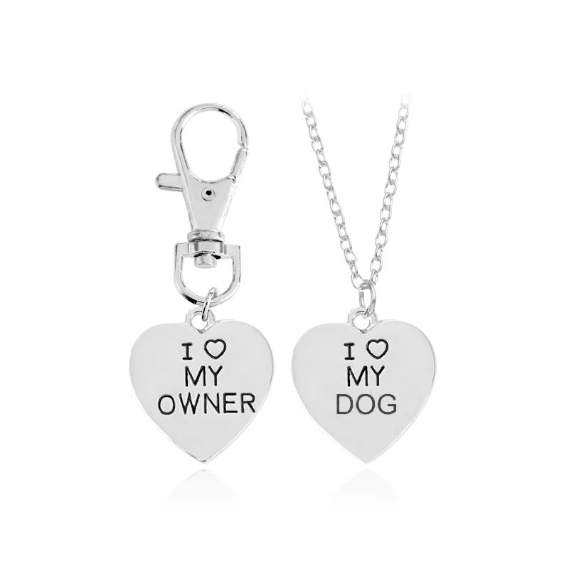 1/комплект Pet Lover Ожерелье &quotфутболки с надписью I LOVE MY владельца футболки