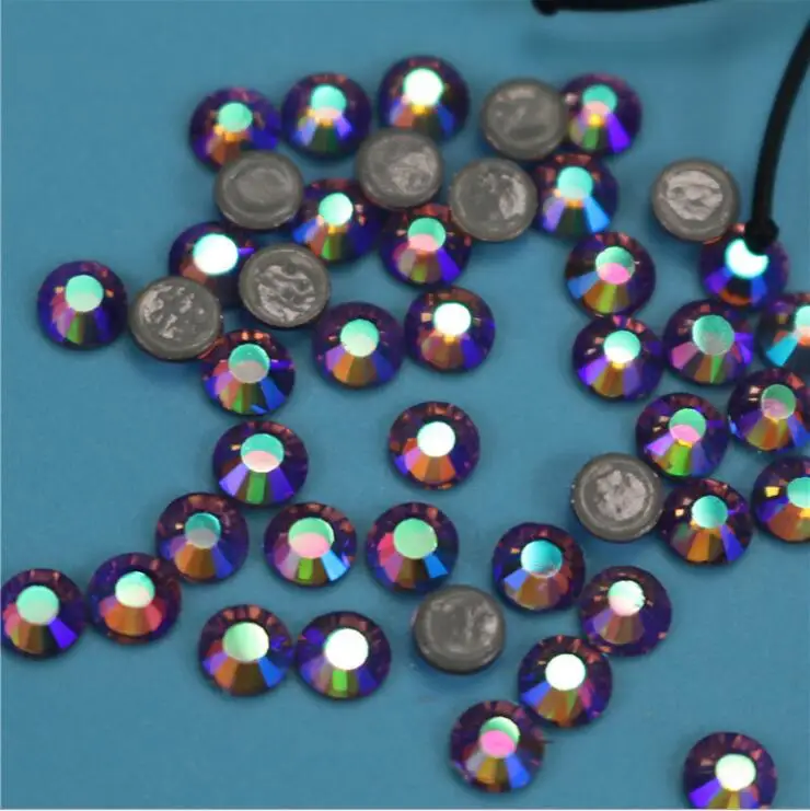 

PEACE tsnzanite Austlia Rhinestone flat back hot fix crystal glass 3A Rhinestones garment wedding dress