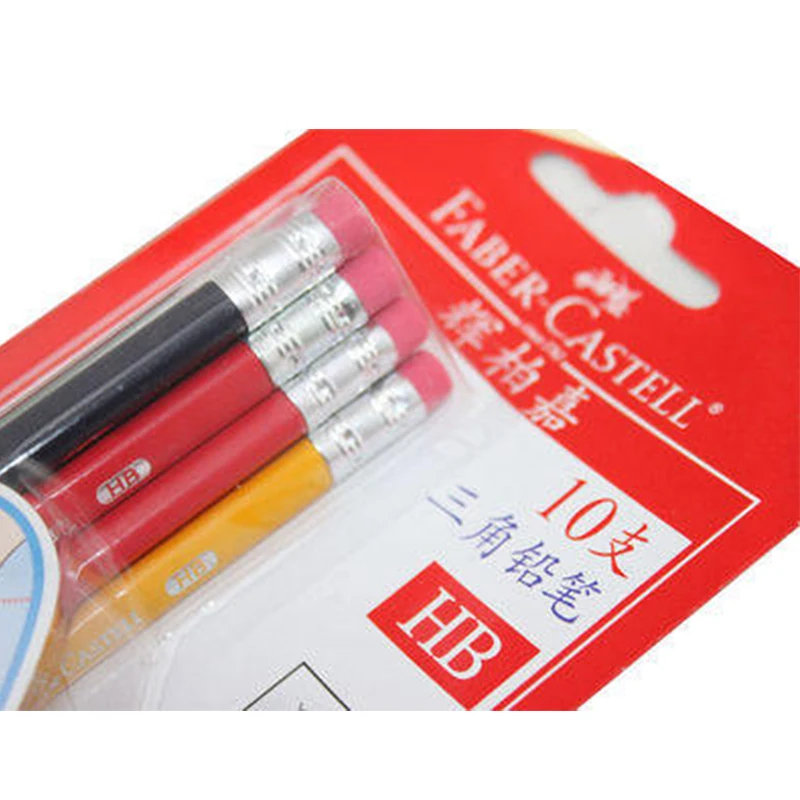 Faber Castell треугольник студент пишущий карандаш пояс резиновая голова цвет бар