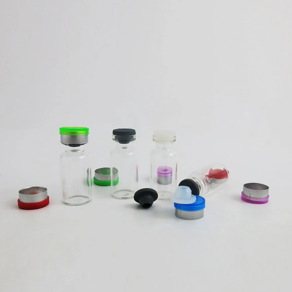 

100 x 3ml Clear Perfume Essential Oil Essence Glass Bottles with Filp off Lid Pharmaceutica Sample Vials & Rubber Stopper