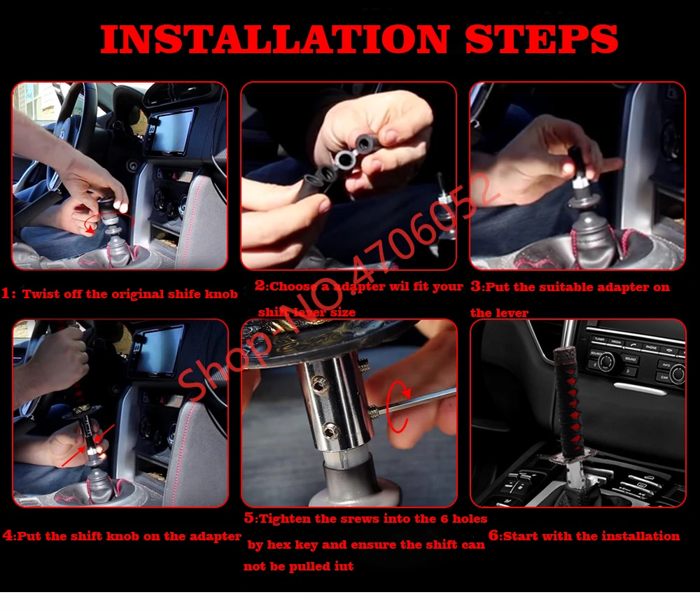 Универсальная рукоятка переключения меча самурая JDM Катана с металлическим