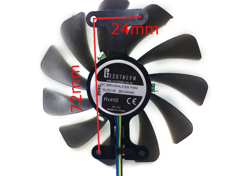 2 шт./компл. GFM10012H12SPA GAA8S2U 95 мм DC 12V вентилятор охлаждения для ZOTAC GTX1070/1080 AMP ED 8GB в качестве замены
