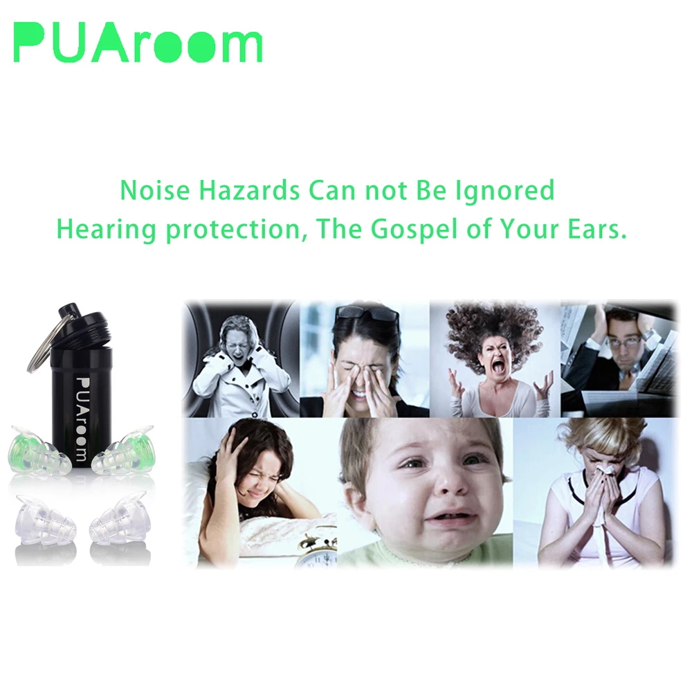 Высокоточные музыкальные затычки для ушей с 2 разными размерами многоразовые