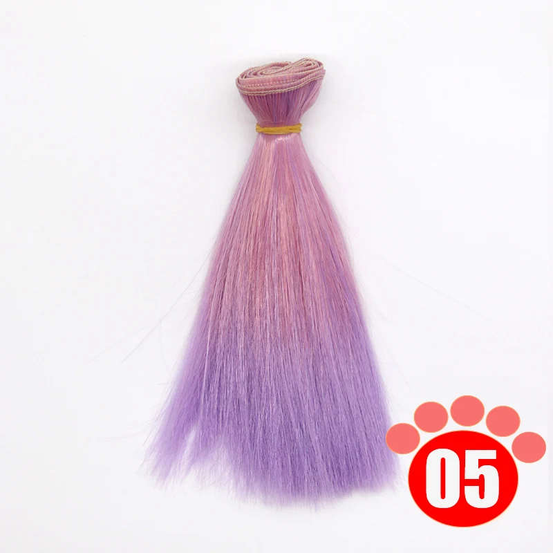 colour 05 Msiredoll bjd парик аксессуары 1 шт. 15*100 см или 25*100 см волосы куклы для 1/3 1/4 1/6 прямые волосы bjd парик diy - Цвет: colour 05