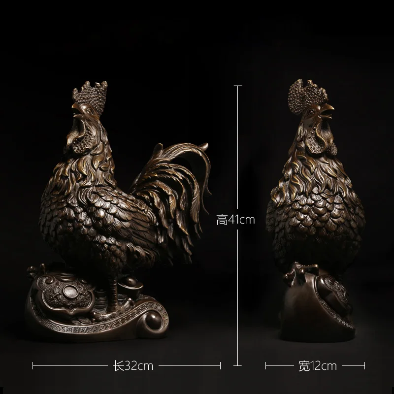 Китайский фэн шуй народное рукоделие петух медная статуэтка коллекционные