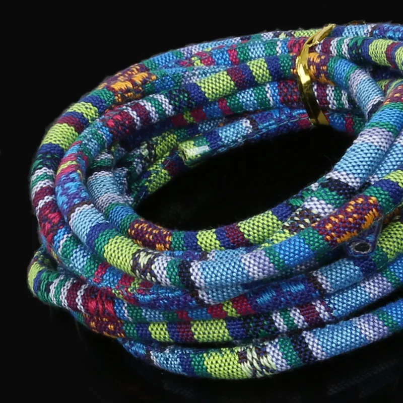 Тканевый шнур 3 метра 5 мм толщина разноцветные богемные веревки для рукоделия