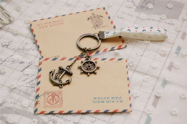 Цепочка для ключей с морским якорем и шнурком K005|key chain|key key chainanchor chain |