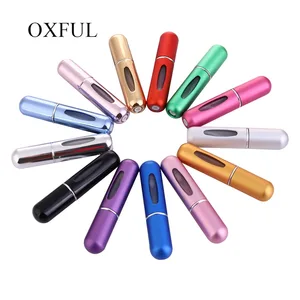 Многоразовый мини-флакон для духов, 5 мл, Алюминиевый распылитель, портативный дорожный косметический контейнер, флакон для духов