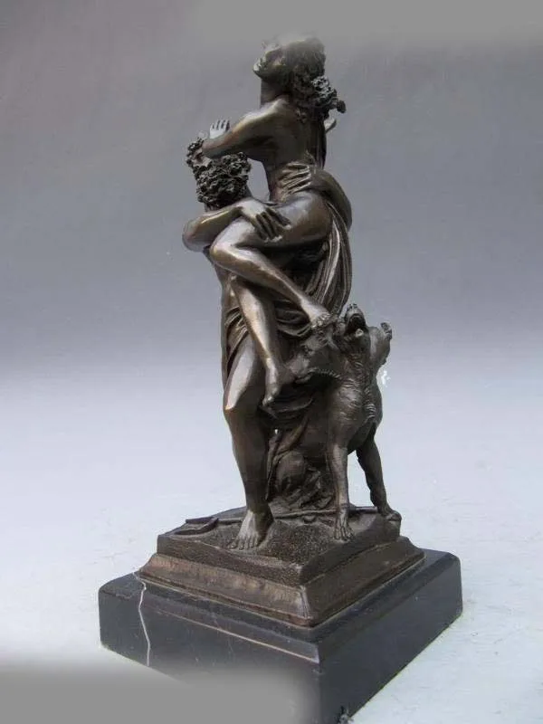 Hades Grab Persephone Бронзовая статуя телесного цвета и Художественная Скульптура Cerberus