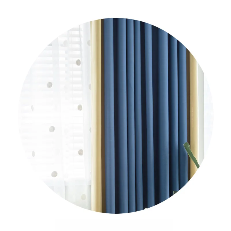stitching curtain Новое Осеннее поступление, синие шторы в британском стиле для гостиной, шторы для мальчиков, для детской комнаты, Звездный балдахин - Цвет: stitching curtain