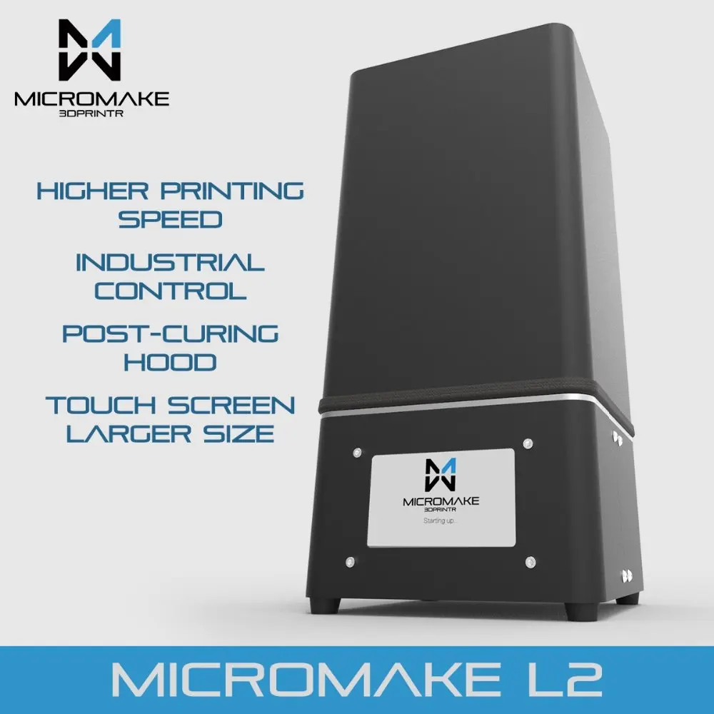 Micromake новое обновление L2 УФ смолы 3D принтеры SLA/DLP для лечения с сенсорным экраном