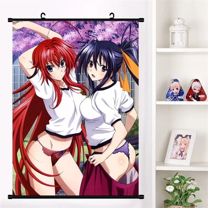 D Аниме старшеклассница DxD Азия Argento Himejima Akeno настенные свитки плакат мультфильм настенные подвесные плакаты коллекция домашнего декора - Цвет: D