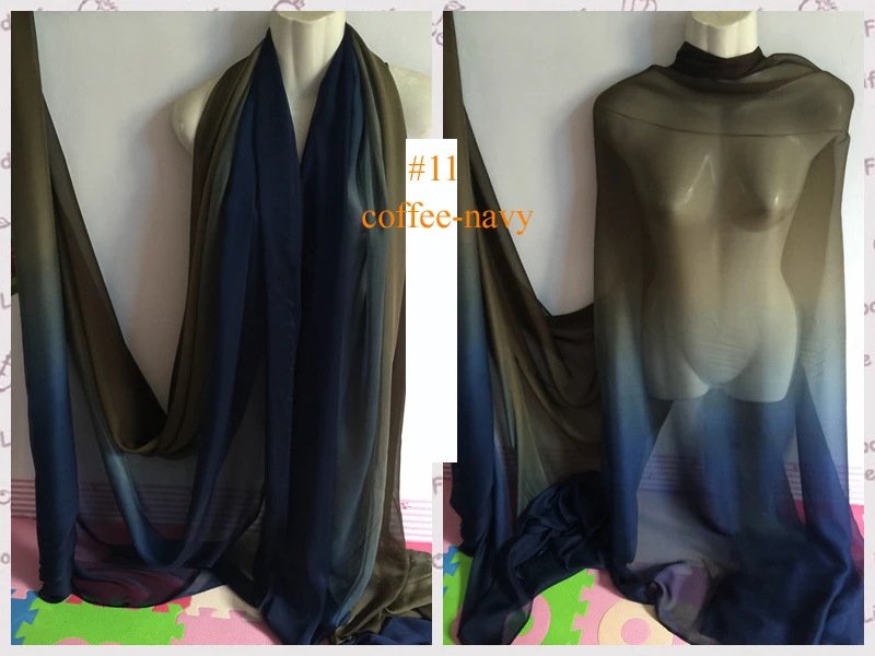 Чистый шелк шифон Материал Градиент Ombre шелковые ткани|ombre silk fabric|silk fabricchiffon material |